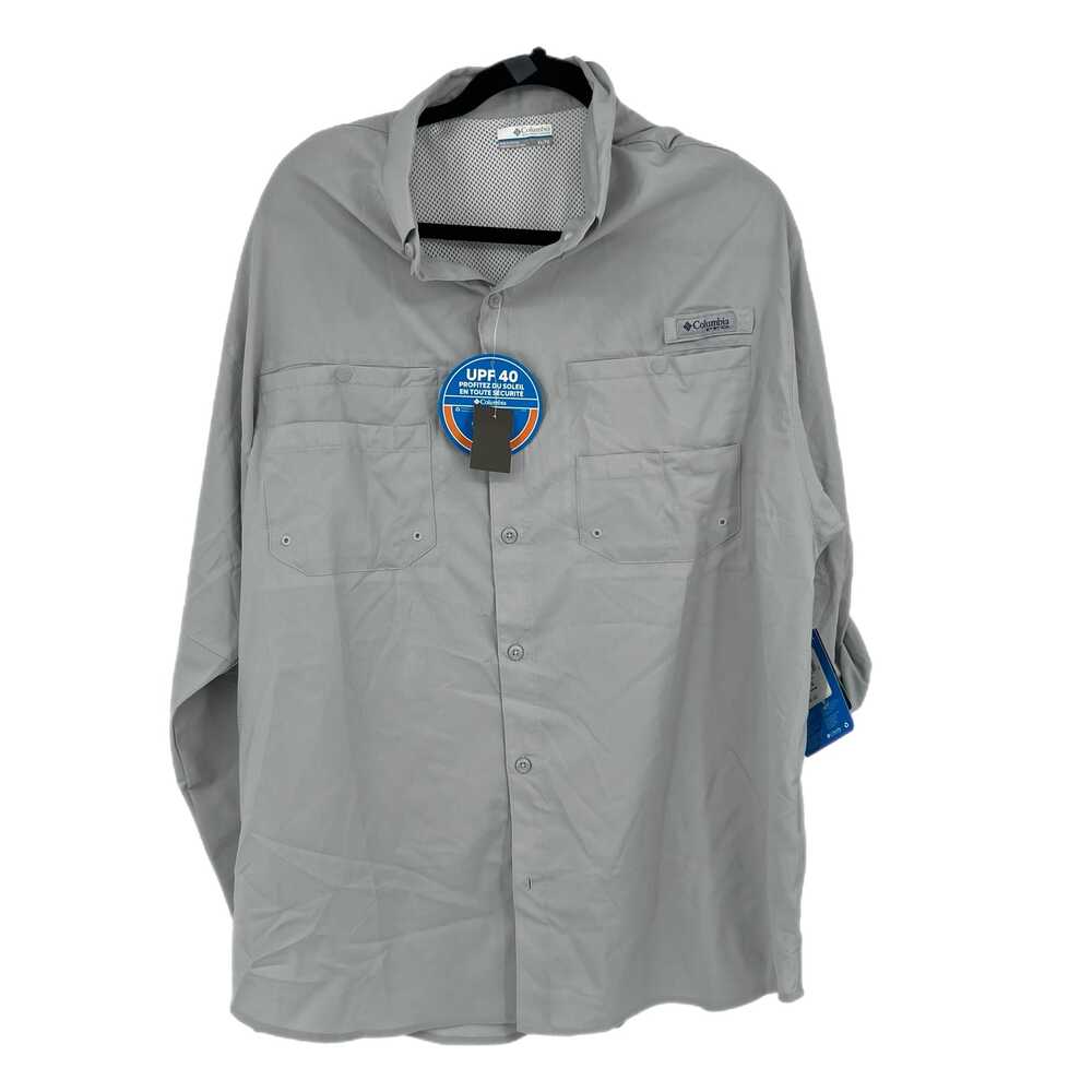Columbia Gray Long Sleeve Button-Up Shirt | Mens XL